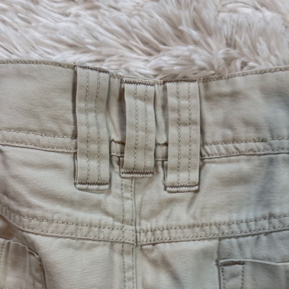 Vintage Faded Glory 100% Cotton Khaki Walking/Bermuda Shorts Button Pockets - Picture 7 of 12
